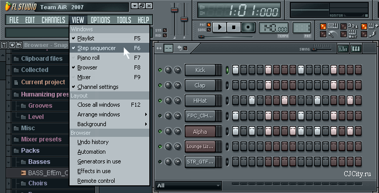  1. Step sequencer  FL Studio 7