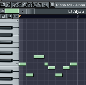 Рисунок 5. Piano roll в FL Studio 7